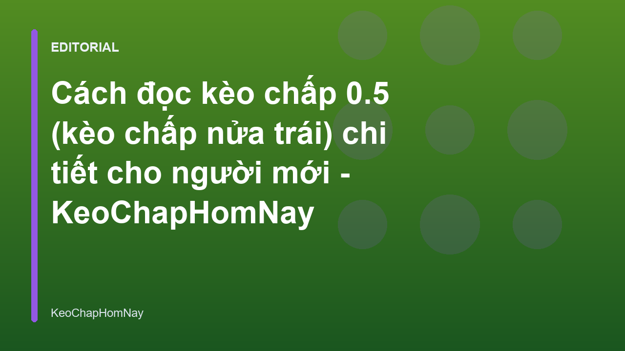 Hướng dẫn cách đọc kèo chấp 0.5 trong cá cược bóng đá